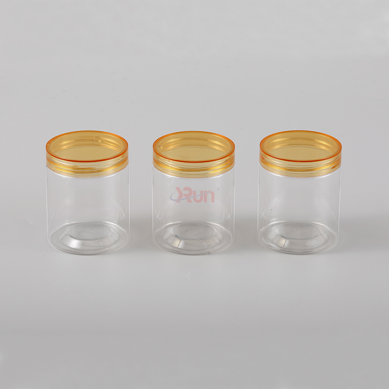 Our food grade plastic packaging bottles are also excellent plastics jar options for food containers with a dependable Transparent packaging with lid.